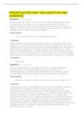 PRIORITIZATION NUR 1600 QUESTION AND ANSWERS&vert; WITH RATIONALES