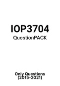 IOP3704 - Exam Question PACK (2015-2021) 