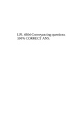 LPL 4804 Conveyancing questions. 100% CORRECT ANS.