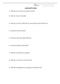 LABORATORY SAFETY QUESTIONS AND ANSWERS