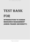 Human Resource Management 16e, 16th Edition by Gary Dessler Latest Updated Test Bank.