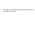 PVL2602 - Law Of Succession May/June 2020 exam questions and answers