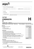 AQA GCSE CHEMISTRY Higher Tier Paper 2 2020
