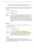 NUR 2349 &sol; NUR2349 Exam 3 &lpar;Latest 2021 &sol; 2022&rpar;&colon; Professional Nursing I &sol; PN 1 - Rasmussen College