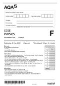 AQA GCSE PHYSICS PAPER 1 QP 2020