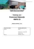 Financieel Rijbewijs Adviesvoorstel (MBFR-19) 