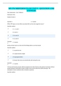 MN 576 MIDTERM EXAM UNIT 5 – QUESTION AND ANSWERS