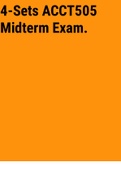 ACCT505 Midterm Exam 4 Sets 