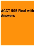 ACCT 505 Final with Answers 