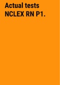 Actual tests NCLEX RN P1 