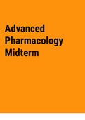 Advanced Pharmacology Midterm Sample 3 Study Guide 
