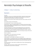 samenvatting kennislijn filosofie en psychologie sow leerjaar 2 (HAN)