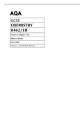 AQA GCSE CHEMISTRY 8462/1H Paper 1 Higher Tier Mark scheme June 2020 Version: 1.0 Final Mark Scheme