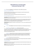 NUR 2349 &sol; NUR2349 Exam 2 Concept Guide &lpar;Latest 2021 &sol; 2022&rpar;&colon; Professional Nursing I &sol; PN 1 - Rasmussen College