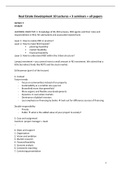 Real Estate Development - alle colleges - transcript&sol;samenvatting - 2020&sol;2021