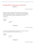 Sociology Week 1 Test Questions and Answers&comma;100&percnt; CORRECT