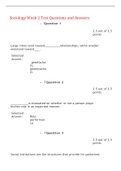 Sociology Week 2 Test Questions and Answers&comma;100&percnt; CORRECT