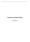 Summary  Deception In Clinical Settings (PSB3E-M13)
