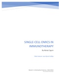 Notes single-cell OMICs in Immunotherapy &lpar;all lectures&rpar;