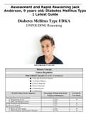 Assessment and Rapid Reasoning Jack Anderson, 9 years old; Diabetes Mellitus Type 1 Latest Guide