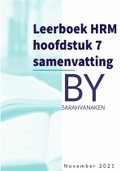 Samenvatting Leerboek HRM, Hoofdstuk 7de HR-gesprekscyclus: performancemanagement