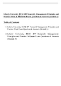 BUSI 409 Nonprofit Management: Principles and Practice: Final & Midterm Exams Questions & Answers (Graded A)