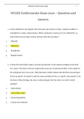 NCLEX Cardiovascular Exam 2020 &ndash; Questions and  Answers