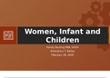 NURSING MISC - WOMEN&comma; INFACT AND CHILDREN&period;