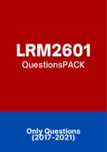 LRM2601 - Exam Questions PACK (2017-2021)