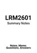 LRM2601 (Notes, QuestionPACK, Tut201 Memos)