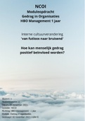 NCOI module Gedrag in Organisaties - Geslaagd &lpar;8&rpar; november 2021 - met feedback NCOI
