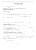 Physical Chemistry I CHM4410- Exam 3 Questions & Answers