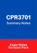 CPR3701 - Notes (Summary)