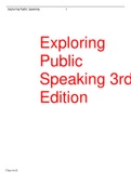 Exploring Public Speaking 3rd Edition test bank