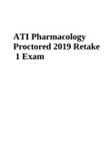 ATI Pharmacology Proctored 2019 Retake 1 Exam