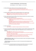 Essentials of Pathophysiology – Exam #1 Review Sheet Covers Modules 1, 2, and 3 – Chapters 1, 2, 6, 12, and 13