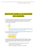 HESI V3 PN EXIT EXAM 110 QUESTIONS AND ANSWER GRADED A