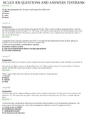 NCLEX RN QUESTIONS AND ANSWERS TESTBANK-LATEST