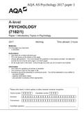 AQA AS Psychology 2017 paper 1