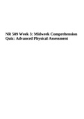 NR 509 Week 3 Midweek Comprehension Quiz