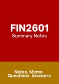 FIN2601 - Study notes (Financial Management)