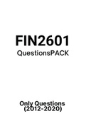 FIN2601 (Notes, ExamPACK, QuestionPACK, Tut201 Memos)
