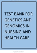Genetics And Genomics In Nursing And Health Care 2nd Edition by Beery Latest Test Bank