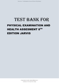 Physical Examination and Health Assessment, 8th Edition by Carolyn Jarvis Latest Test Bank
