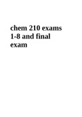 chem 210 exams 1-8 and final exam