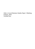 AQA_A Level Business Studies Paper 1 Marking Scheme_2020 Verified Ans