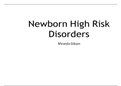 NUR 6551 Newborn High Risk Disorders