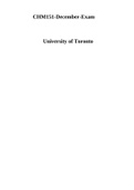 CHM151-December-Exam University of Toronto