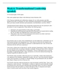 NR 451 Week 6 DISCUSSION&colon; Transformational Leadership &lpar;graded&rpar;