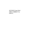 AUE1601 Exam Pack 100% CORRECT Q AND A.